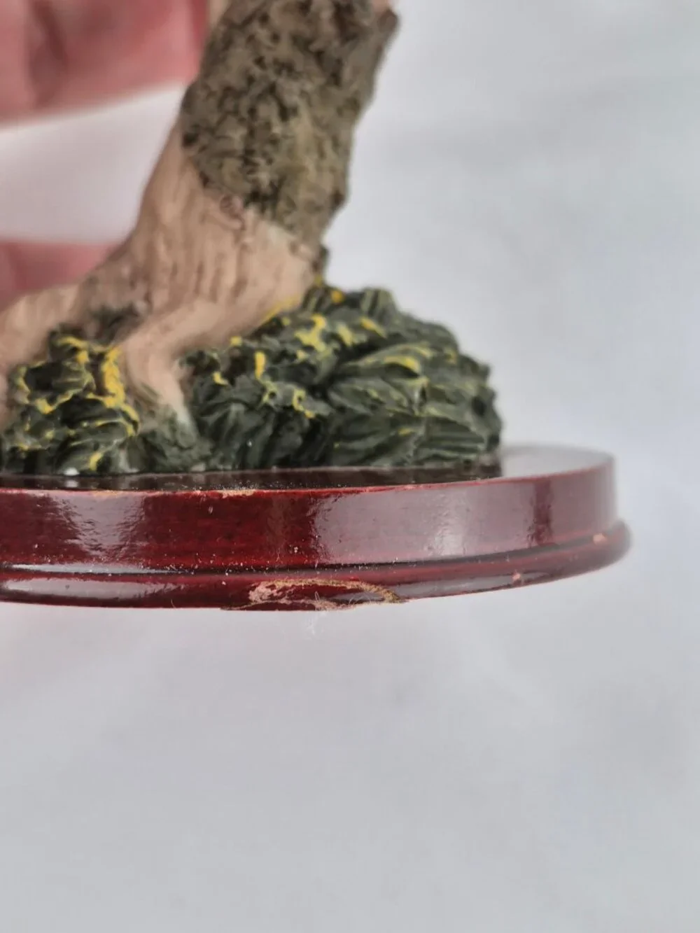 Vintage Sabre Resin Bald Eagle Wings Spread Pose on a Tree Stump Figurine